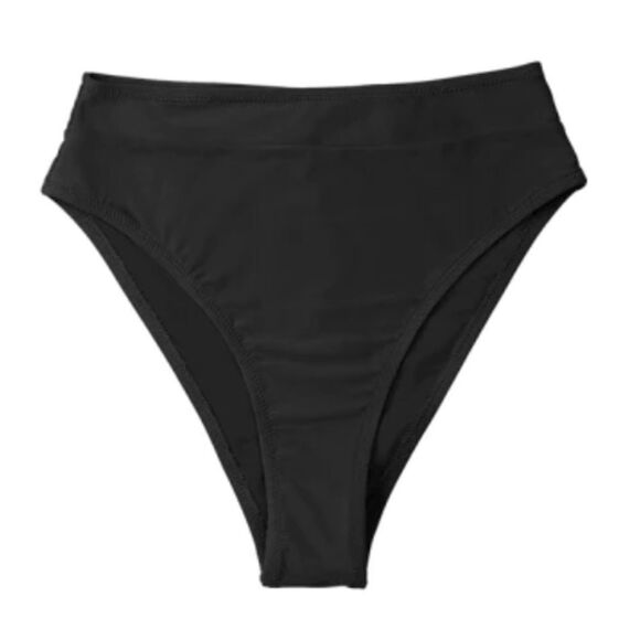 Cupshe Black High Waisted Bottoms Sz Large NWT - Picture 2 of 8